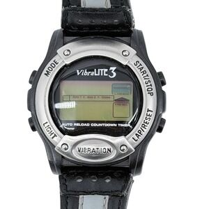 VibraLITE 3 Digital Vibration Alarm Watch‎ Mens Black Not Working Needs Battery